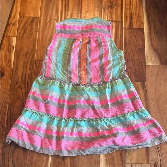 Elan Pink and Blue Striped Mini Dress - Picture 6 of 6